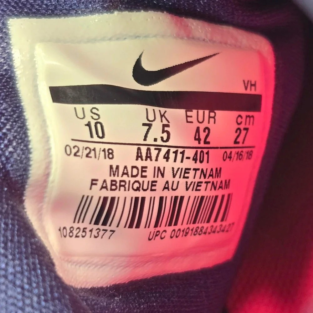 Nike Renew Rival Running Shoes Womens 10 Navy Blue Pink AA7411-401 Sneakers Gym